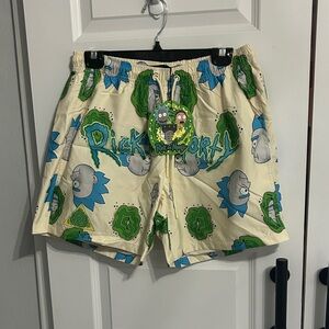 Rick and Morty Graphic Swim trunk  Shorts size medium